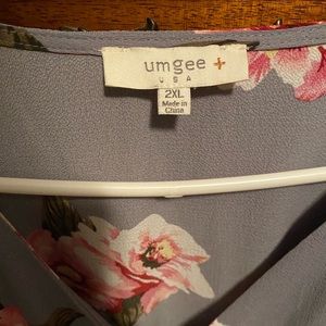 Umgee Grey floral shorts romper